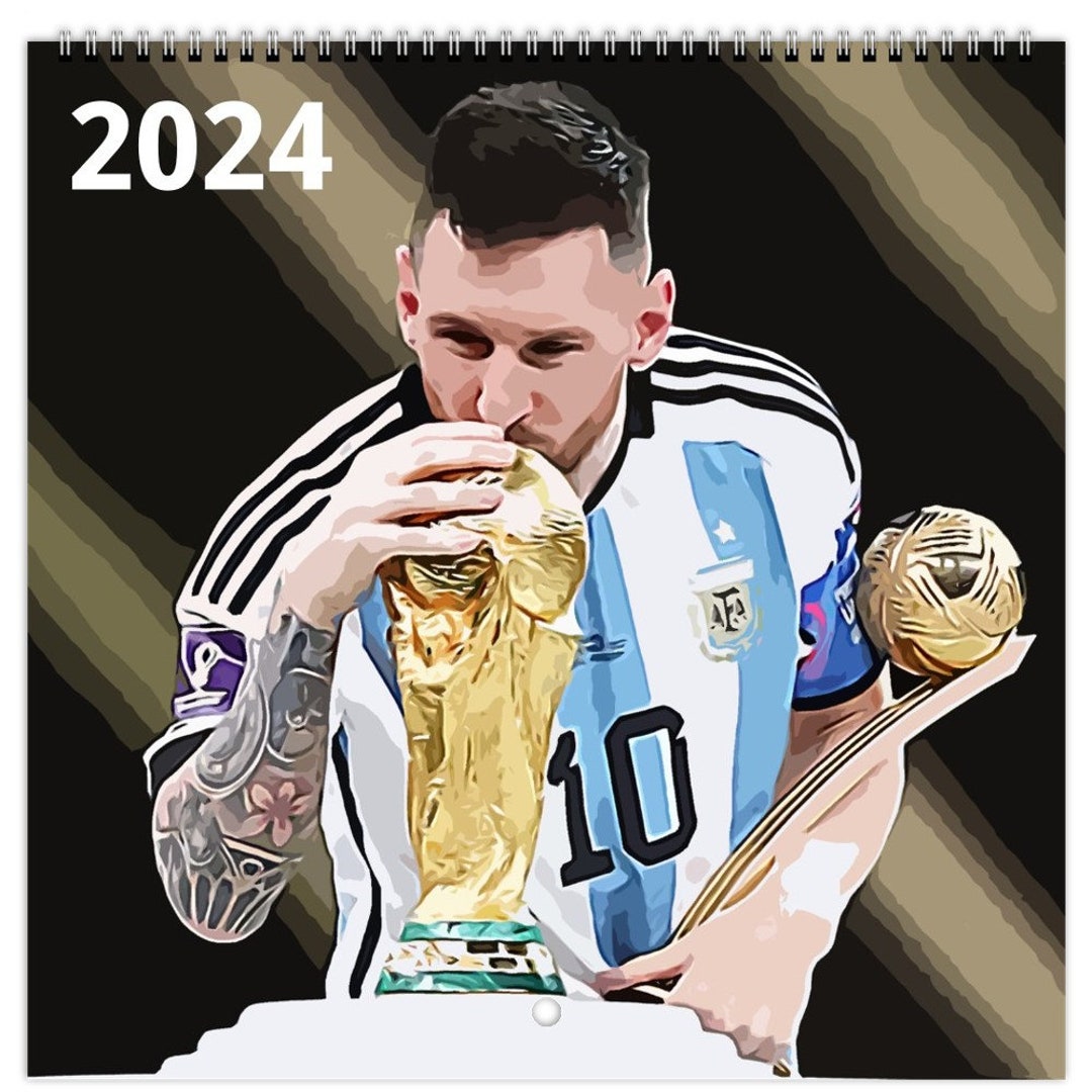 Lionel Messi, 2024 Wall Calendar, Argentina Football, Soccer, FIFA