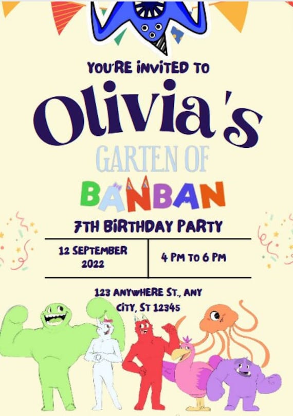 invitacion garden of banban Template