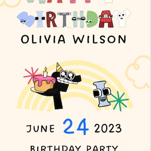 Alphabet Lore Happy Birthday Invite