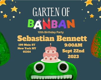 Garten of Banban Happy Birthday Invite