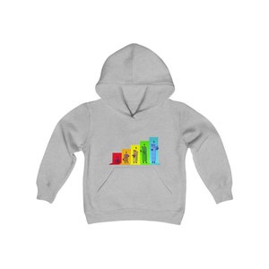 Youth Hooded Sweatshirt - Numberblocks 1-5 Assemble