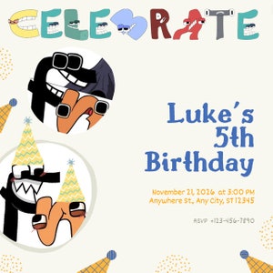 Alphabet Lore Birthday Invite