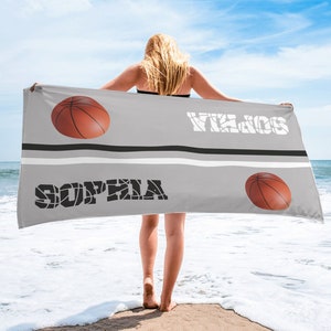 Personalized Basketball Towel: Custom Name Sports Gift