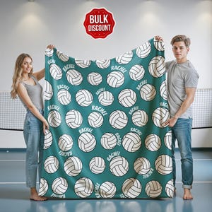 Personalized Volleyball Blanket: Custom Team blanket ,Minky or Sherpa Fleece