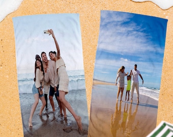 Personalized Photo Beach Towel: Custom Picture Gift