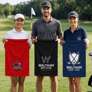 Custom Logo Golf Towel,Personalized Sports Gift ,Print Your Own Golf Logo,Print Golf Club Design,Golf Club, Gift For Dad,Team Gift