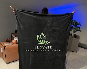 Personalized Logo Blanket: Custom Corporate Team Gift,Bulk Corporate Gift, Custom Logo Blanket, Branded Business Throw,
