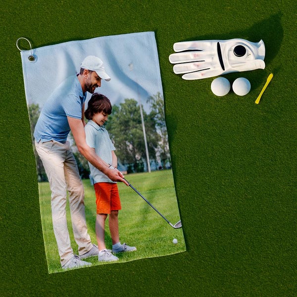 Personalized Photo Golf Towel: Custom Team Logo Gift