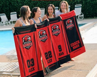 Personalized Team Beach Towel,Swim Gift,School Team Gift,Custom team gift,Logo Bulk orders,Summit 2026,Hockey Team,softball world series
