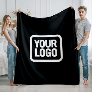 Personalized Logo Blanket: Custom Corporate Team Gift