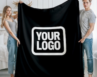 Personalized Logo Blanket: Custom Corporate Team Gift
