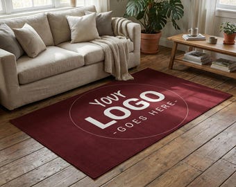 Personalized Logo Chenille Rug, Custom Photo Floor Mat