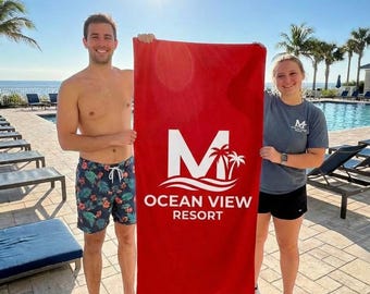 Custom Logo Beach Towel: Personalized Team & Business Gifts