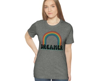 Dreamer Rainbow Shirt, Rainbow shirt, Motivational Shirt, Inspirational Shirt, gift shirt for friends, Be Kind Tee, be a dreamer tee