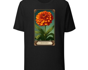 The Blooming Tarot: Marigold, Botanical Tarot Birth Flower Shirt
