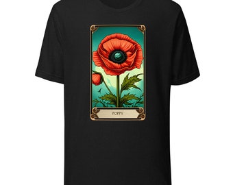 The Blooming Tarot: Poppy, Botanical Tarot Birth Flower Shirt