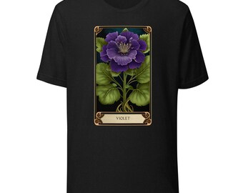 The Blooming Tarot: Violet, Botanical Tarot Birth Flower Shirt