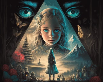 The Horrors of Wonderland: Road to Wonder - Abe Choi, Instant Download 2k 4k 8k, Alice in Wonderland Print