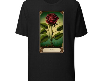 The Blooming Tarot: Rose, Botanical Tarot Birth Flower Shirt