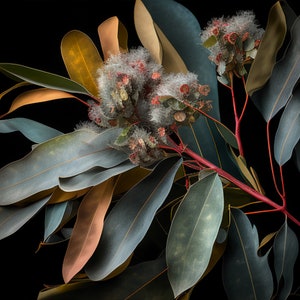 Eucalyptus Vision Collection - Eucalyptus Garland Bundle of 5 Instant Download Photorealistic Digital Prints in 4k