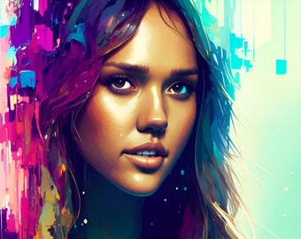 Abstract Art - Celebrity Tribute - Jessica Alba III