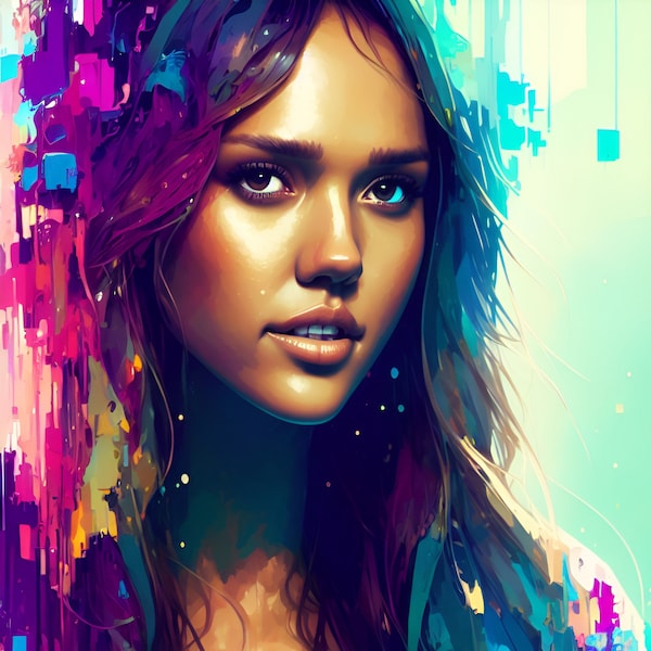 Abstract Art - Celebrity Tribute - Jessica Alba III