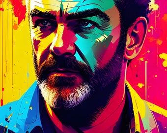 Abstract Art - Celebrity Tribute - Sean Connery