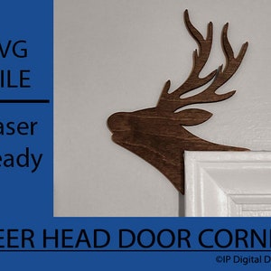 Deer Head Door Corner / svg deer head / window corner / window decor