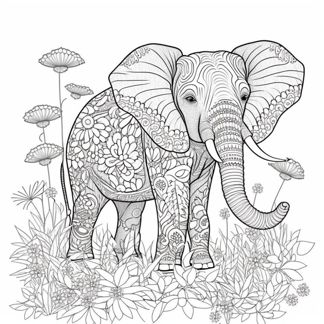 Elegant Elephant Coloring Book for Adults Stress Relieving: 8.5 x 11 Inch  112 Pages Elephant Coloring Book for Adults, Elephant Coloring Books, Adults  Coloring Book: Apex Coloring Books: 9798639814204: : Books