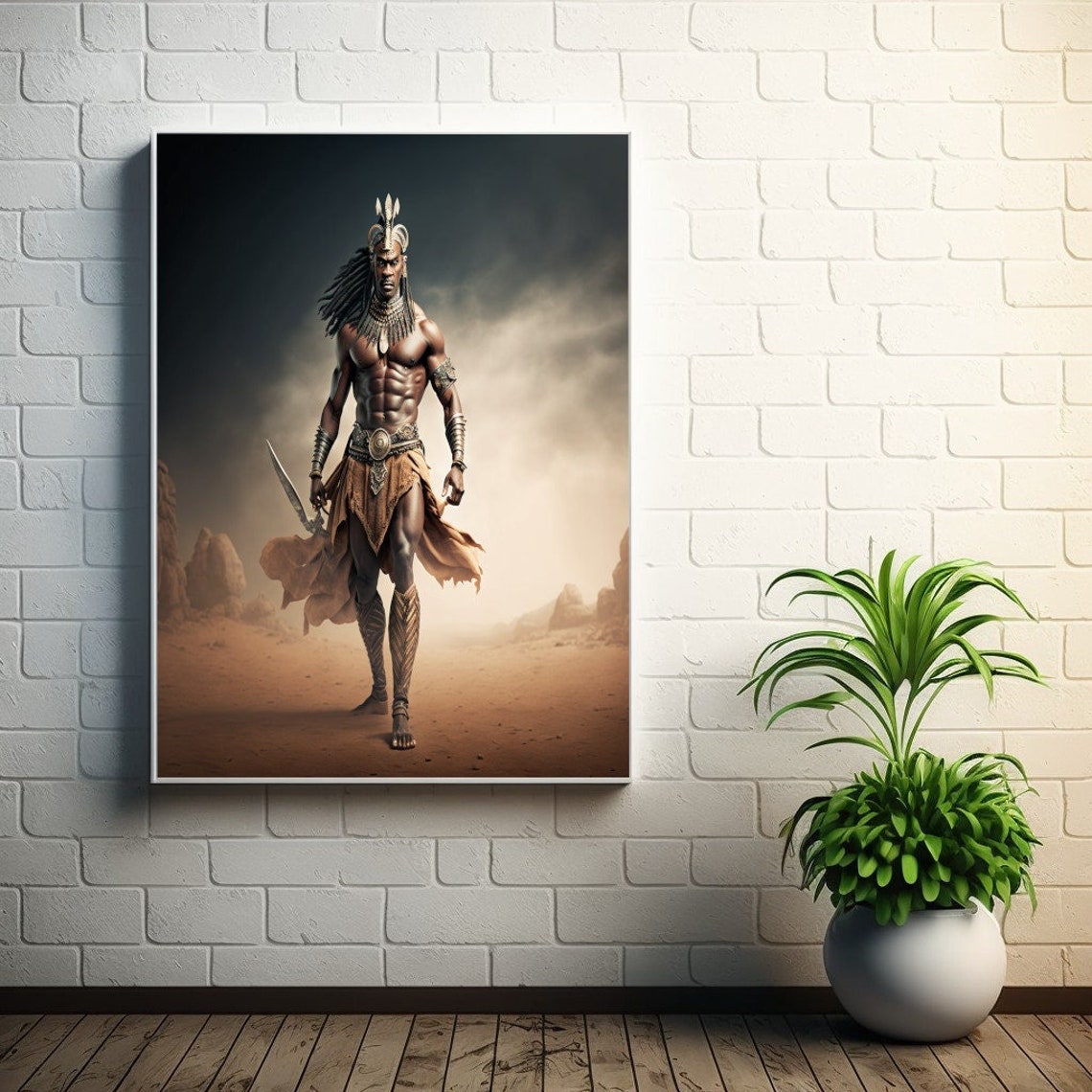 African Warrior Wall Art High Resolution Digital Download Etsy Il 1140xN.4628408786 2ce1