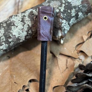 Custom Ferro rod / stablized and dyed burl