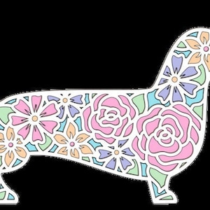 3D SVG Dackel, 3D Layered SVG, Shadow Box Hund