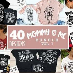 Paquete SVG de mamá y yo: 40 diseños