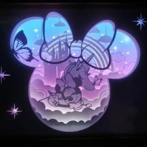 Minnie Maus, Schattenbox, 3D-Schnitt, Cricut