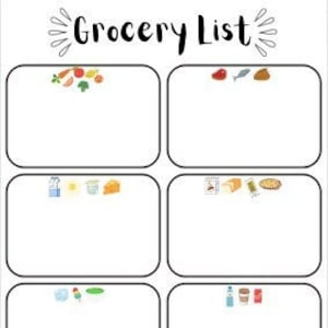 Grocery List Template-Instant Download