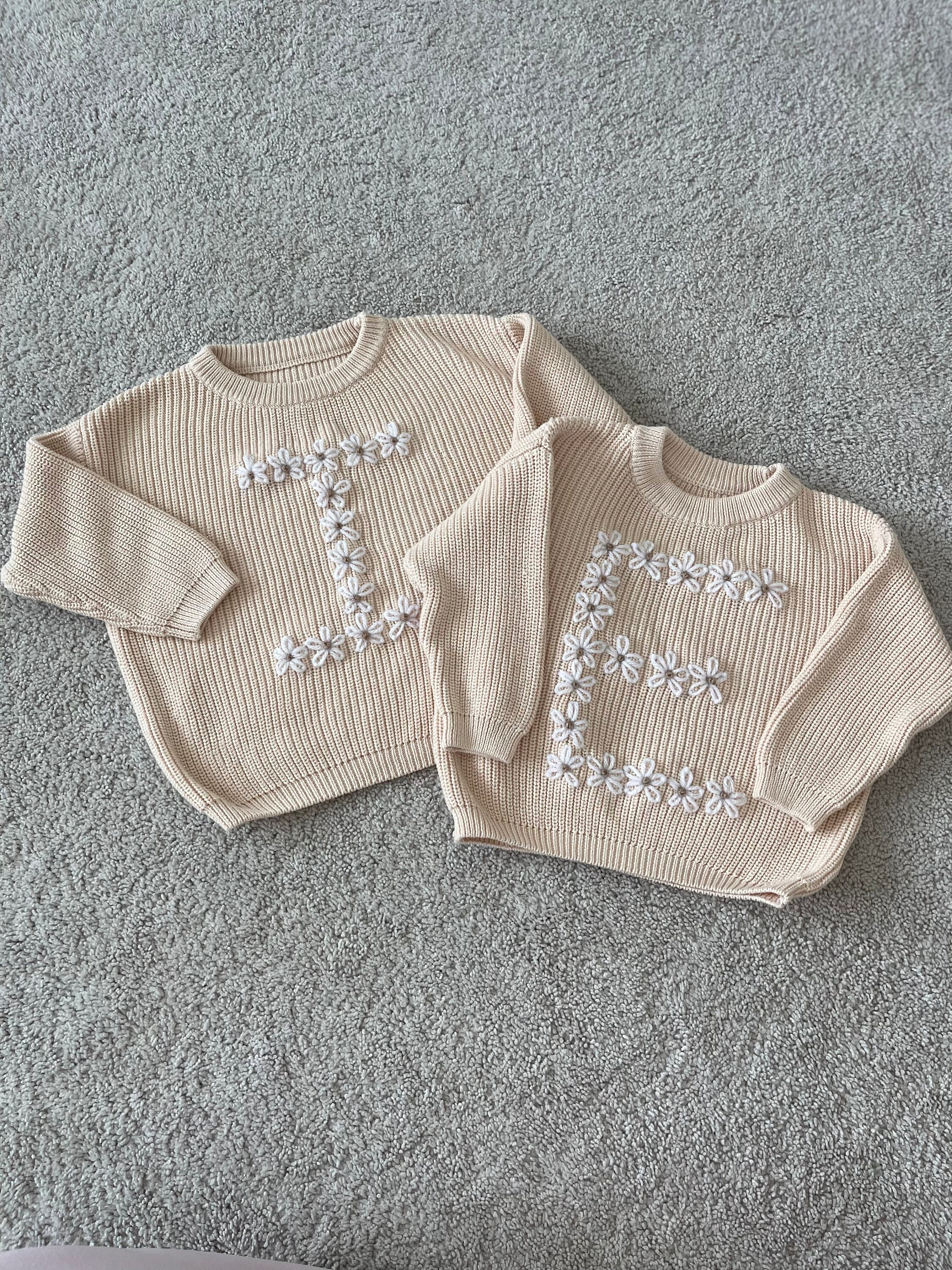 Custom Hand Embroidered Kids/toddler/baby Sweater Etsy
