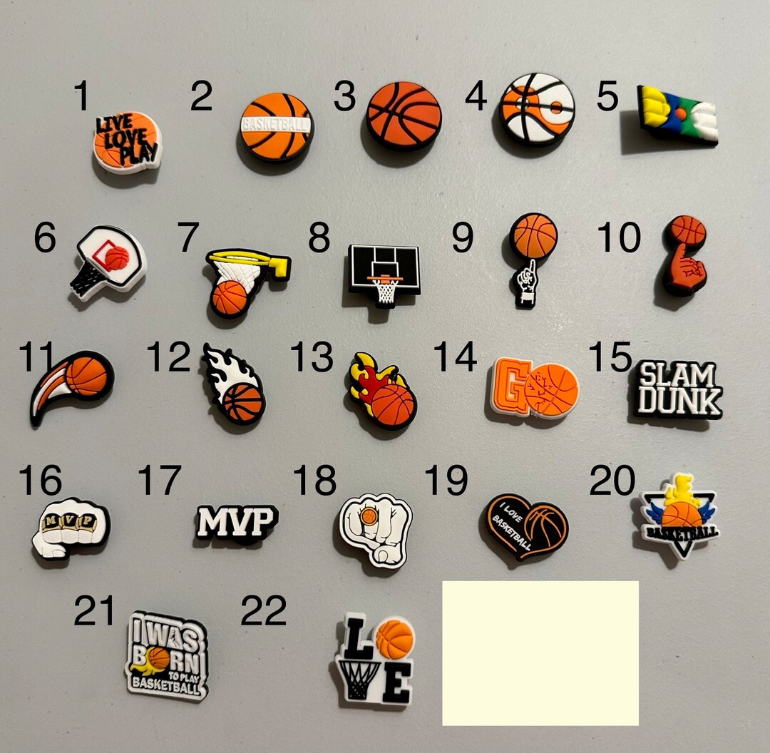 Basketball Croc Charms Etsy