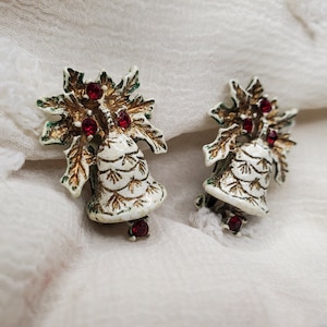 Christmas Bell Clip On Earrings