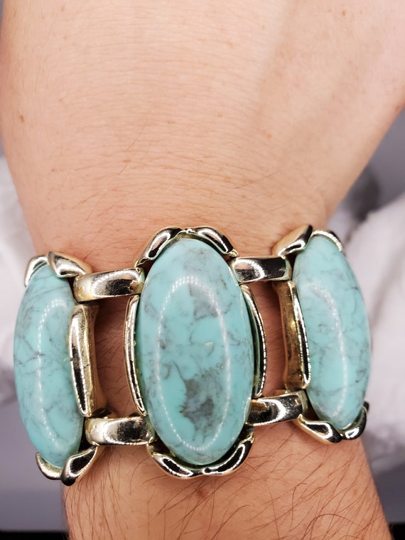 Robin Egg Blue Antique Bracelet - image 2