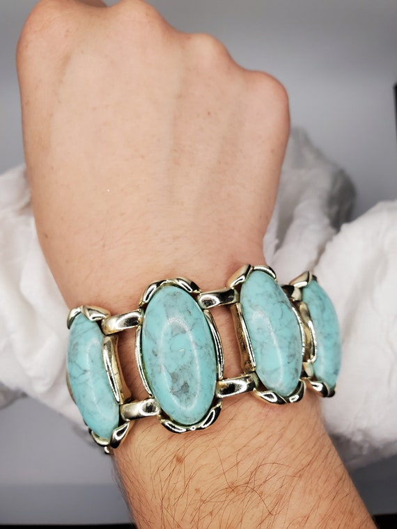 Robin Egg Blue Antique Bracelet - image 3