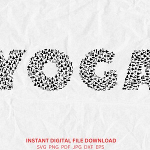 Yoga Pose png Yoga Wort Vektor png Yoga svg Yoga Silhouette Buddha svg Buddha png Fitness Meditation svg Zen svg Kunst Übung Harmonie png