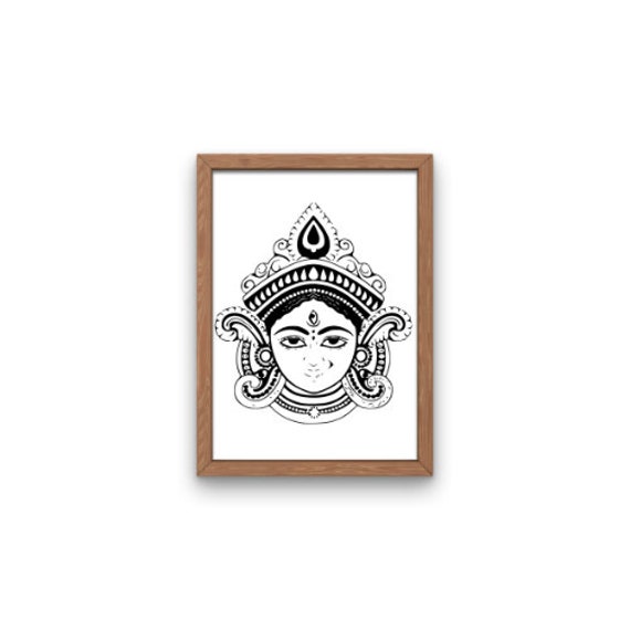 Durga illustration stock vector. Illustration of happy - 44189451