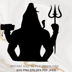 Shiva svg Lord Shiva svg Hindu sanskrit symbol svg Spiritual png Shankara png Shiva silhouette clipart image Shiva vector file eps pdf dfx