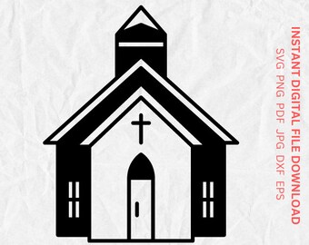 Kirche Vektor Kirche png Kirche Symbol svg Christian png religiöse Clipart Cricut Gebet png Glaube png Kirche Silhouette svg dxf eps jpg pdf
