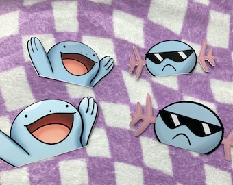 Wooper & Quagsire Peeker Sticker