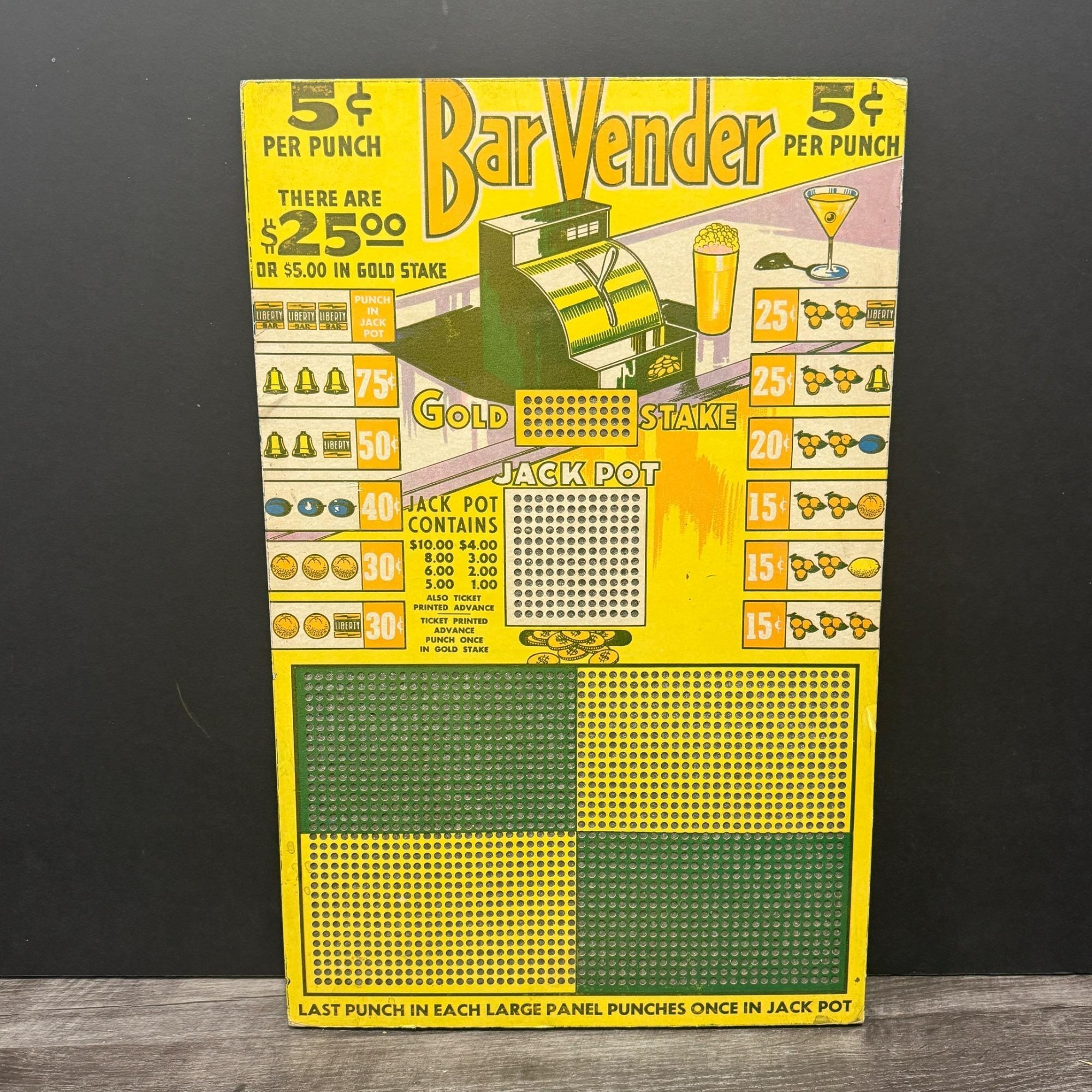 Gambling Punch Board - Etsy display picture 1