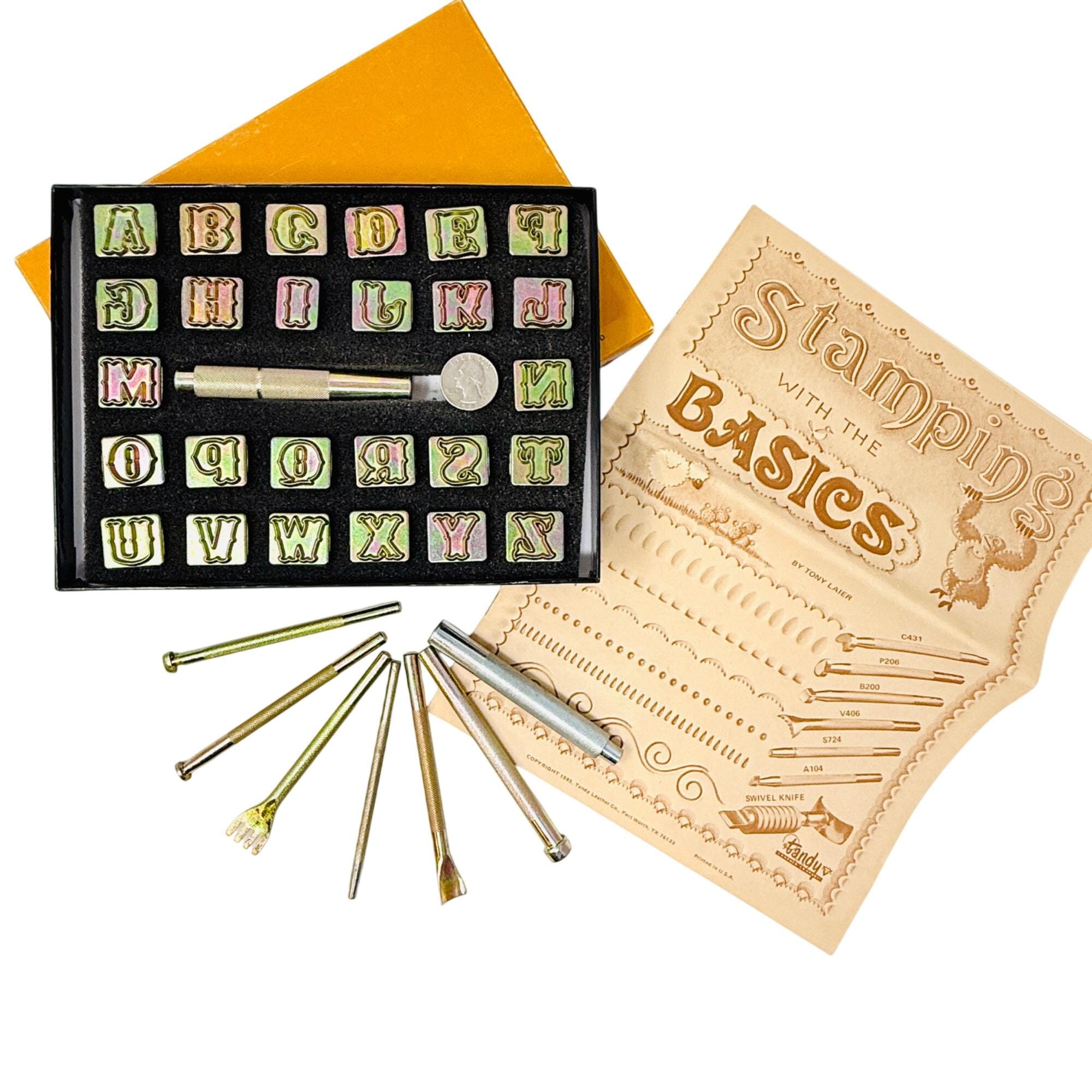 Tandy Leather Set Di Stampini Per Cuoio – Alfabeto Completo A-Z Con Manico – 19mm – Craftool
