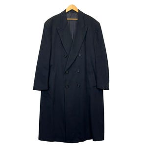 ジャケット・アウター vintage cashmere double chester coat BLK Vintage Bill Blass Cashmere Blend Trench Coat, Mens Size R42 - Etsy