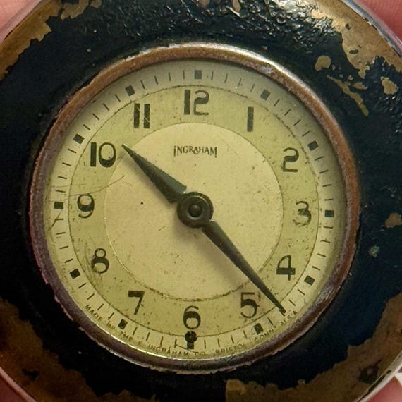 Vintage 1940s E Ingraham Pocket Watch for Parts Restoration