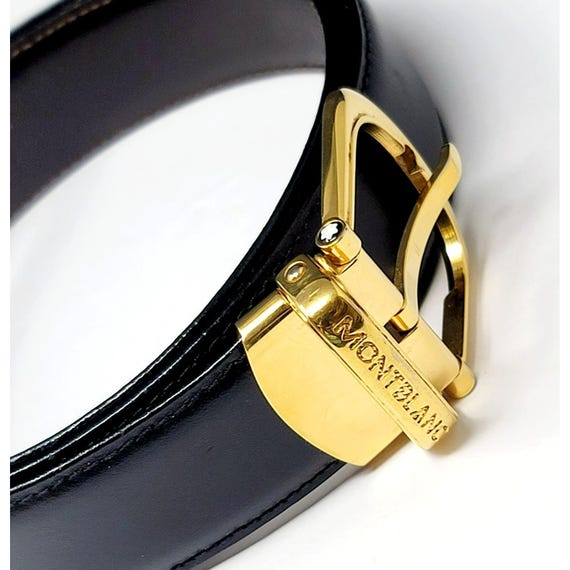 モンブラン メンズ リバーシブル レザーベルト：ブラウン ブラック